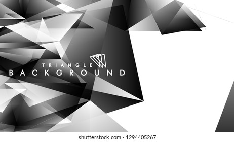 Abstract Gradient black White Geometric Background. Vector Illustration