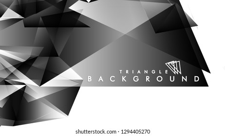 Abstract Gradient black White Geometric Background. Vector Illustration
