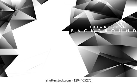 Abstract Gradient black White Geometric Background. Vector Illustration