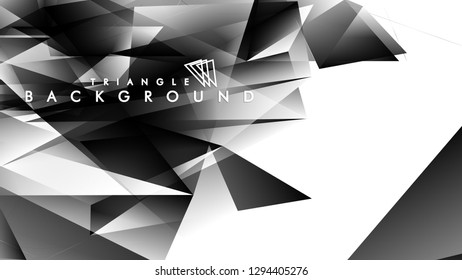 Abstract Gradient black White Geometric Background. Vector Illustration