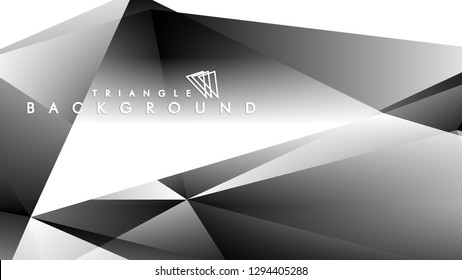Abstract Gradient black White Geometric Background. Vector Illustration