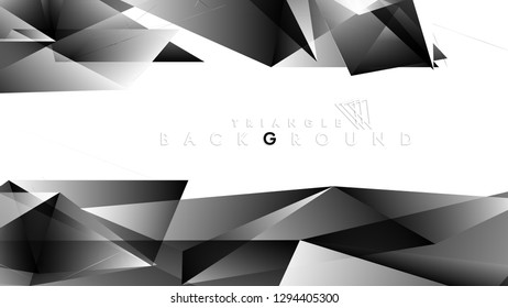 Abstract Gradient black White Geometric Background. Vector Illustration