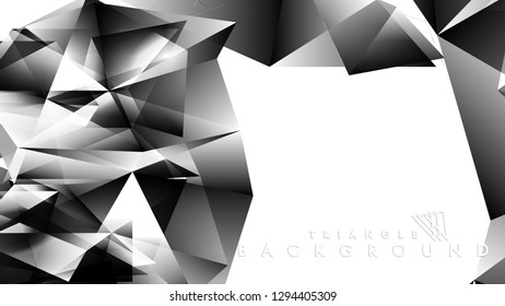 Abstract Gradient black White Geometric Background. Vector Illustration