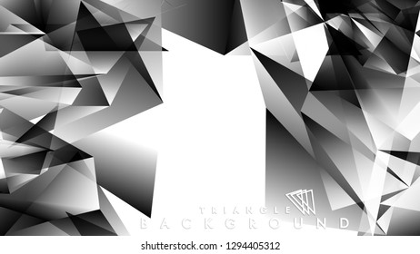 Abstract Gradient black White Geometric Background. Vector Illustration