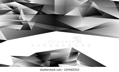 Abstract Gradient black White Geometric Background. Vector Illustration