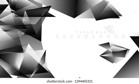Abstract Gradient black White Geometric Background. Vector Illustration