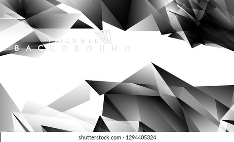 Abstract Gradient black White Geometric Background. Vector Illustration