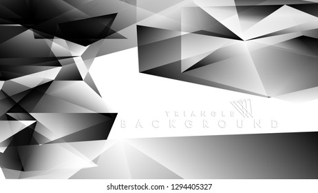 Abstract Gradient black White Geometric Background. Vector Illustration