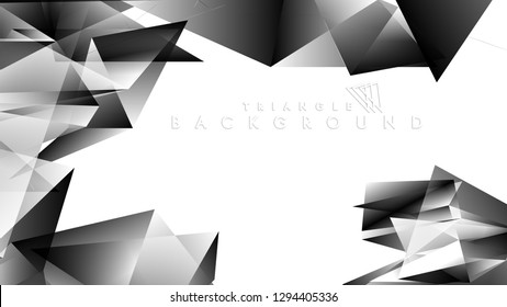 Abstract Gradient black White Geometric Background. Vector Illustration