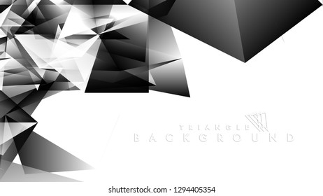 Abstract Gradient black White Geometric Background. Vector Illustration