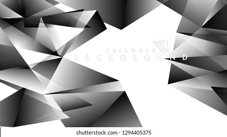Abstract Gradient black White Geometric Background. Vector Illustration