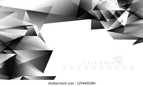 Abstract Gradient black White Geometric Background. Vector Illustration