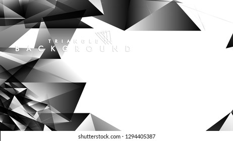 Abstract Gradient black White Geometric Background. Vector Illustration