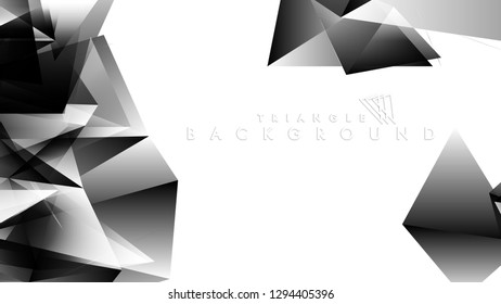 Abstract Gradient black White Geometric Background. Vector Illustration