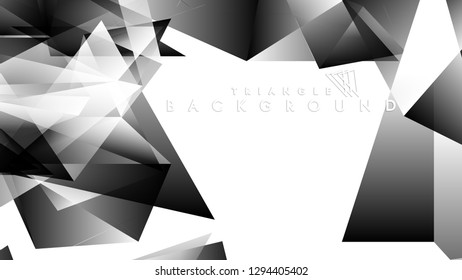 Abstract Gradient black White Geometric Background. Vector Illustration
