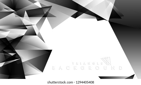 Abstract Gradient black White Geometric Background. Vector Illustration