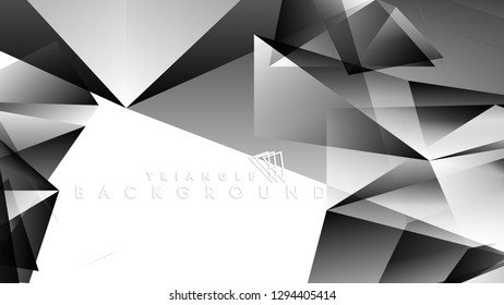 Abstract Gradient black White Geometric Background. Vector Illustration