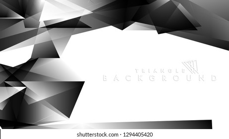 Abstract Gradient black White Geometric Background. Vector Illustration