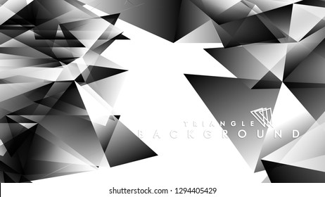 Abstract Gradient black White Geometric Background. Vector Illustration