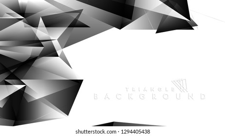 Abstract Gradient black White Geometric Background. Vector Illustration