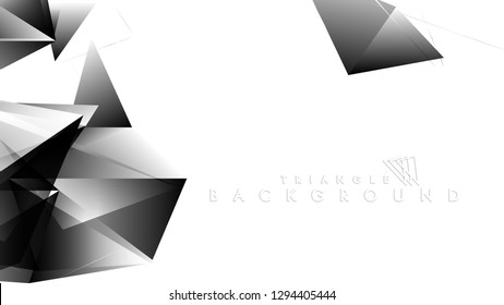 Abstract Gradient black White Geometric Background. Vector Illustration