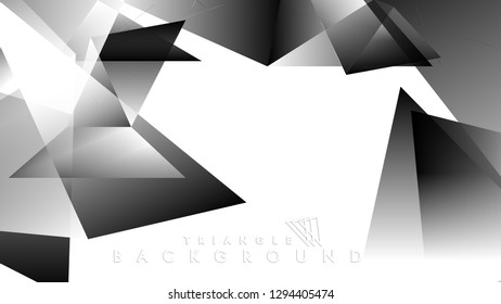 Abstract Gradient black White Geometric Background. Vector Illustration