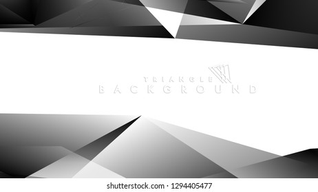 Abstract Gradient black White Geometric Background. Vector Illustration