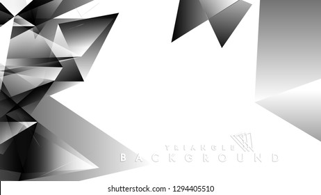 Abstract Gradient black White Geometric Background. Vector Illustration