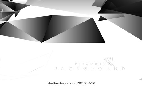 Abstract Gradient black White Geometric Background. Vector Illustration
