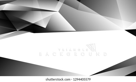 Abstract Gradient black White Geometric Background. Vector Illustration