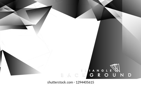 Abstract Gradient black White Geometric Background. Vector Illustration