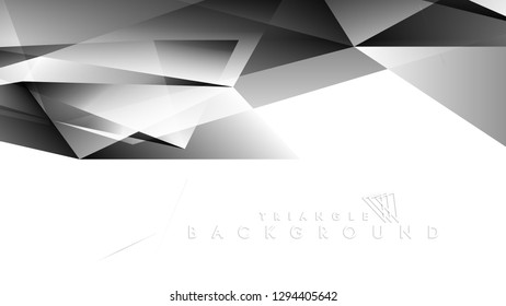 Abstract Gradient black White Geometric Background. Vector Illustration