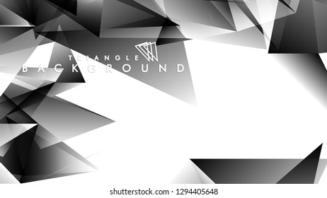 Abstract Gradient black White Geometric Background. Vector Illustration