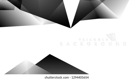 Abstract Gradient black White Geometric Background. Vector Illustration
