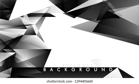 Abstract Gradient black White Geometric Background. Vector Illustration