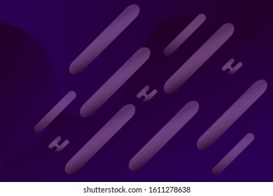 Abstract gradient bllue, and purple background vector template with 3d shapes