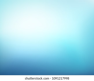 Abstract Gradient Blue background. Blurred aqua water backdrop. Vector illustration for your graphic design, banner, winter, summer or aqua poster