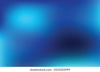 Abstract gradient blue background. Blue blurred background for digital art, poster, presentation template, card, advertising. EPS Vector