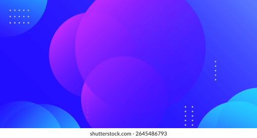 Abstract gradient blue background with circles. Vector illustration in eps 10
