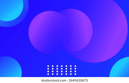 Fondo azul degradado Abstractas con círculos. Ilustración vectorial