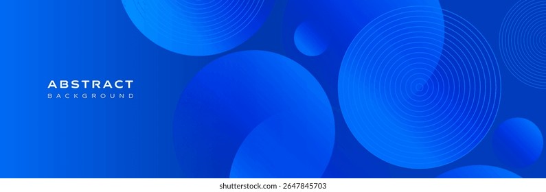 Fondo azul degradado Abstractas, círculos, líneas geométricas, moderno, Anuncios. Vector. Sitio web Plantilla, presentación.