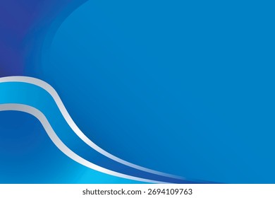 Abstract gradient blue background geometry wave or backdrop wallpaper art for flyer banner and social media post template
