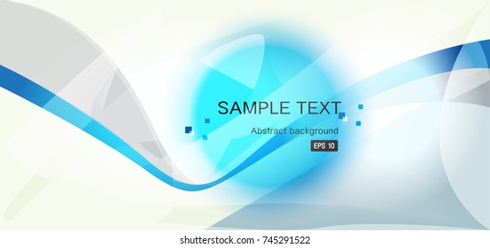 Abstract gradient blue background - Illustration