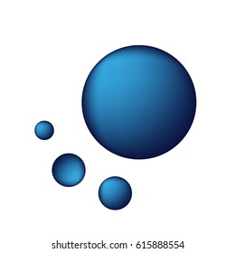 Abstract gradient blue circle. Vector background