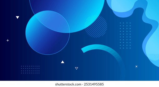 Abstract gradient blue color background with dynamic shapes. Ideal for modern banners, posters, websites, and digital projects, offering a sleek and professional look.