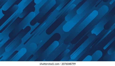 Resumen de diseño azul degradado de líneas redondeadas patrón de plantilla decorativa. Superposición con espacio de copia de texto en el fondo central. vector de ilustración