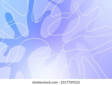 Abstract gradient blue dynamic line dot graphic background. vector illustration.