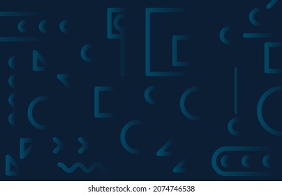 Diseño de sombreado geométrico azul gradiente abstracto de la plantilla de la ilustración de color. Diseño simple del fondo del patrón. Vector de ilustración