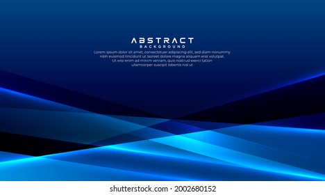 Abstrakter Farbverlauf-blauer geometrischer Hintergrund mit Lichteffekt. Technologiekonzept mit Platz für Ihren Text. Eignet sich für Cover, Poster, Banner, Broschüre und Werbung. Vektorgrafik