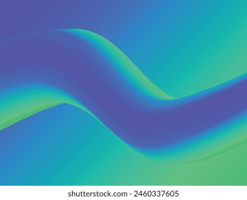 Abstract of gradient Blue and green movement object cover design. Suitable for presentation, poster, wallpaper, personal website, UI and UX experiences
